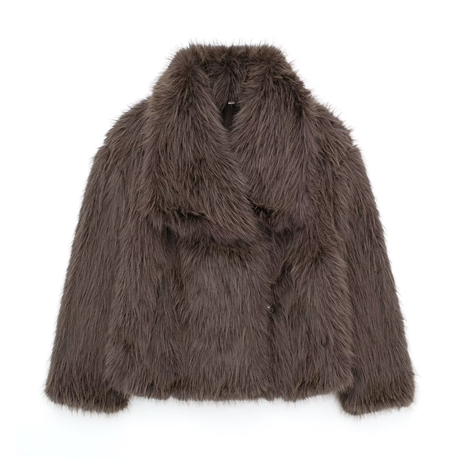 Manteau en peluche d'hiver Mode Épaissir Hauts décontractés à manches longues Vêtements pour femmes