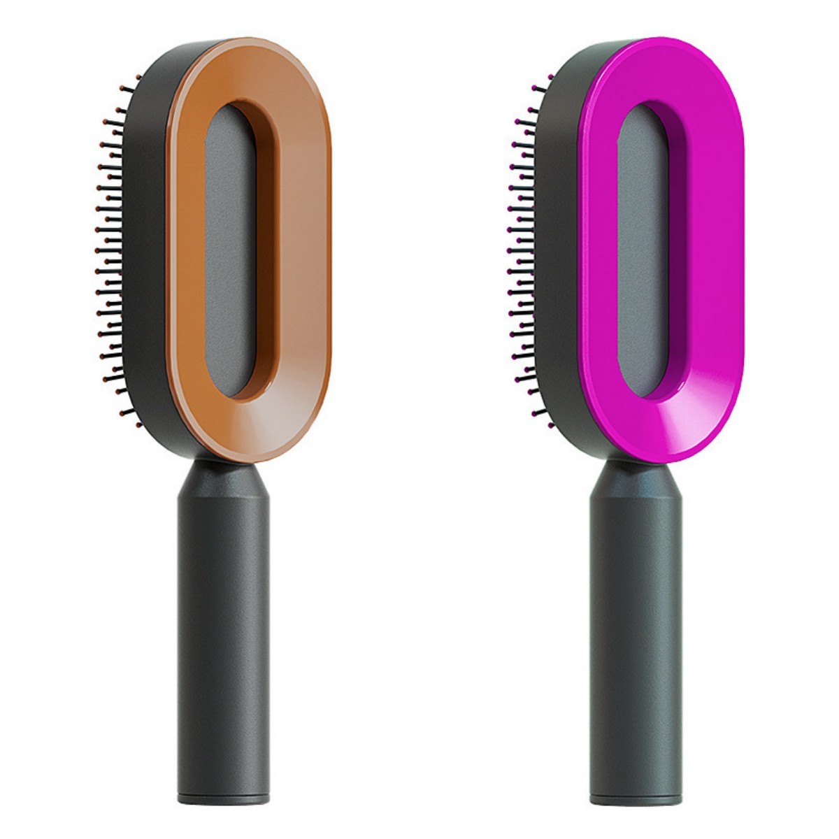 Brosse à cheveux autonettoyante pour femmes Nettoyage à une touche, airbag pour la perte de cheveux, peigne de massage du cuir chevelu, brosse à cheveux antistatique