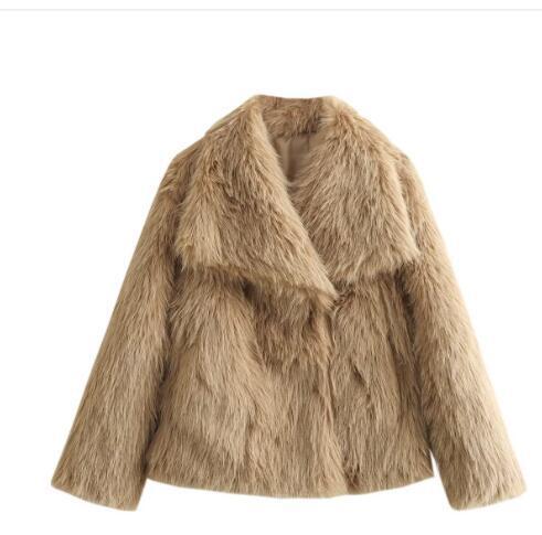 Manteau en peluche d'hiver Mode Épaissir Hauts décontractés à manches longues Vêtements pour femmes