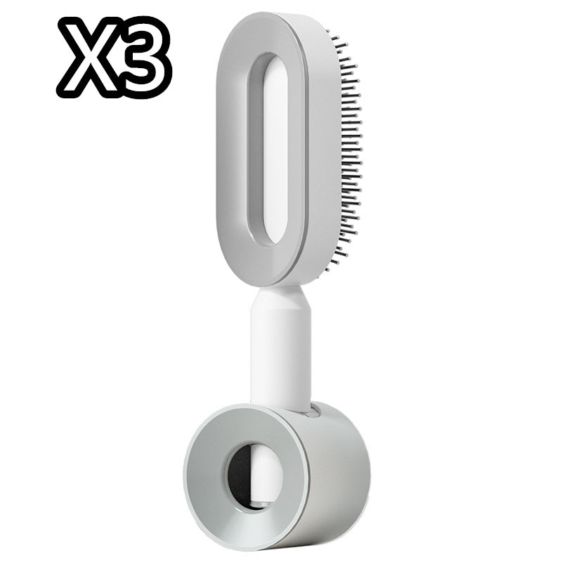 Brosse à cheveux autonettoyante pour femmes Nettoyage à une touche, airbag pour la perte de cheveux, peigne de massage du cuir chevelu, brosse à cheveux antistatique