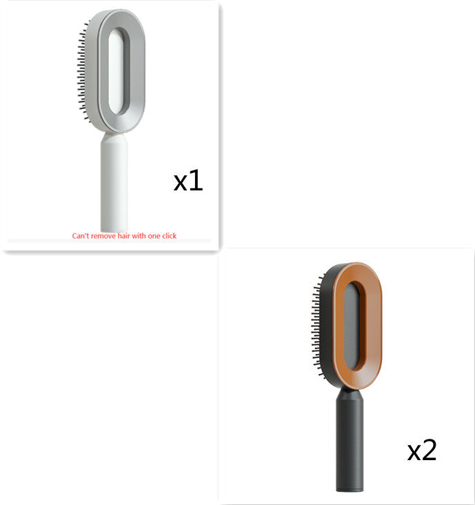 Brosse à cheveux autonettoyante pour femmes Nettoyage à une touche, airbag pour la perte de cheveux, peigne de massage du cuir chevelu, brosse à cheveux antistatique