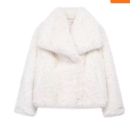 Manteau en peluche d'hiver Mode Épaissir Hauts décontractés à manches longues Vêtements pour femmes