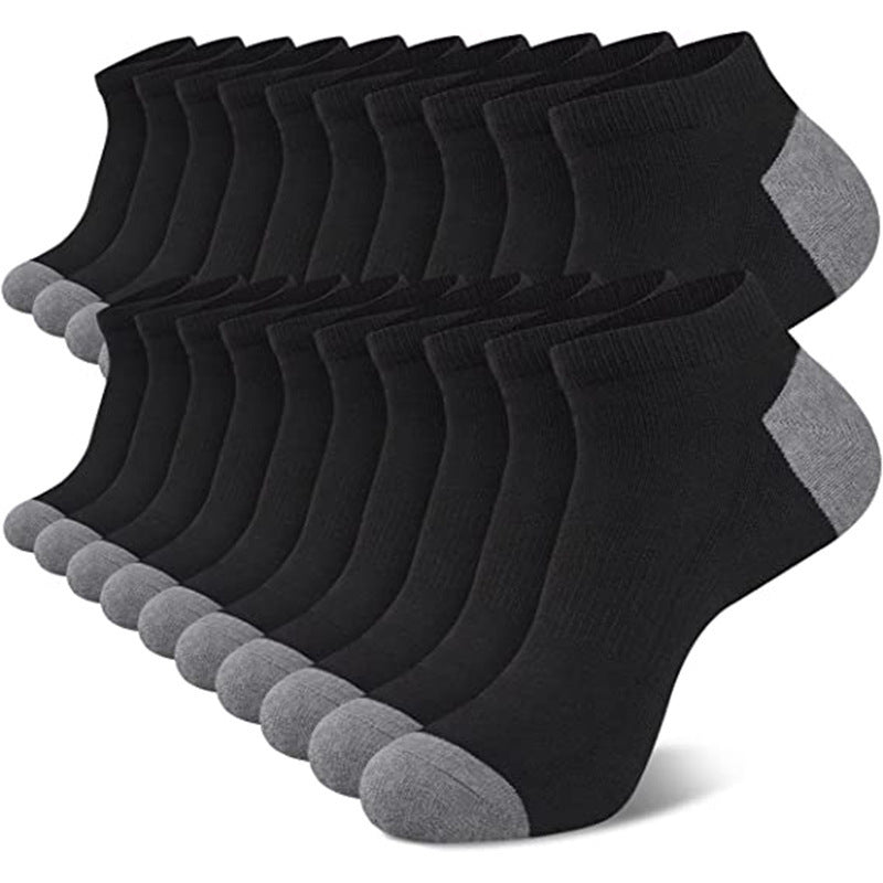 Chaussettes Basse Simple Noir Blanc Gris Bateau Absorbant La Transpiration