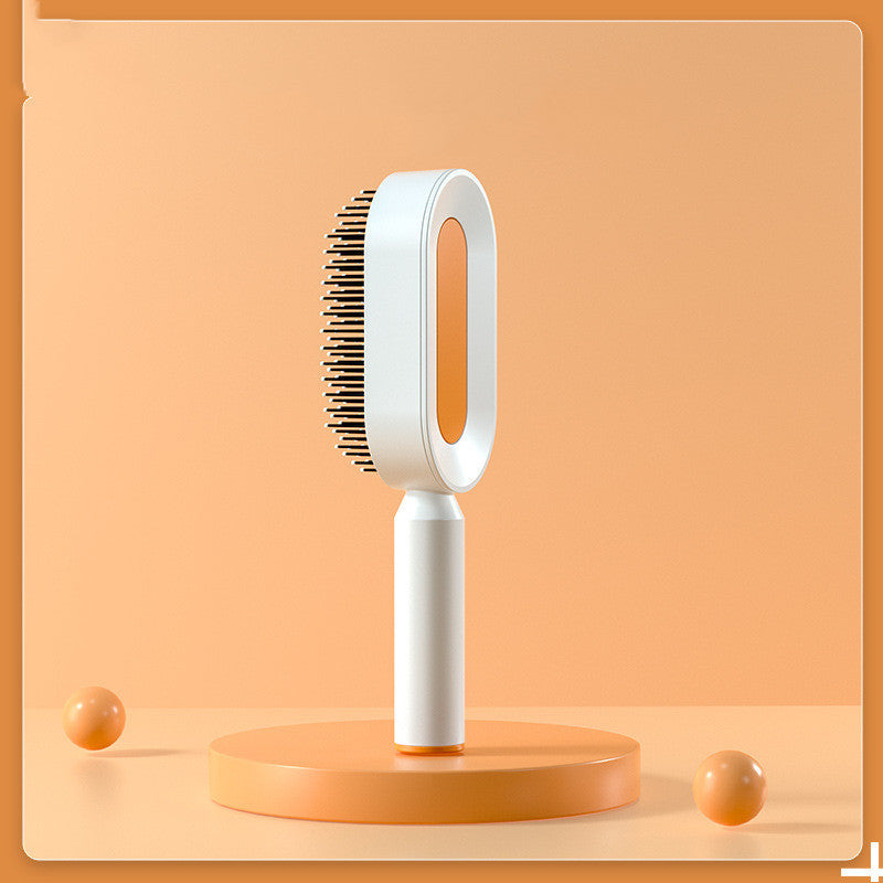 Brosse à cheveux autonettoyante pour femmes Nettoyage à une touche, airbag pour la perte de cheveux, peigne de massage du cuir chevelu, brosse à cheveux antistatique
