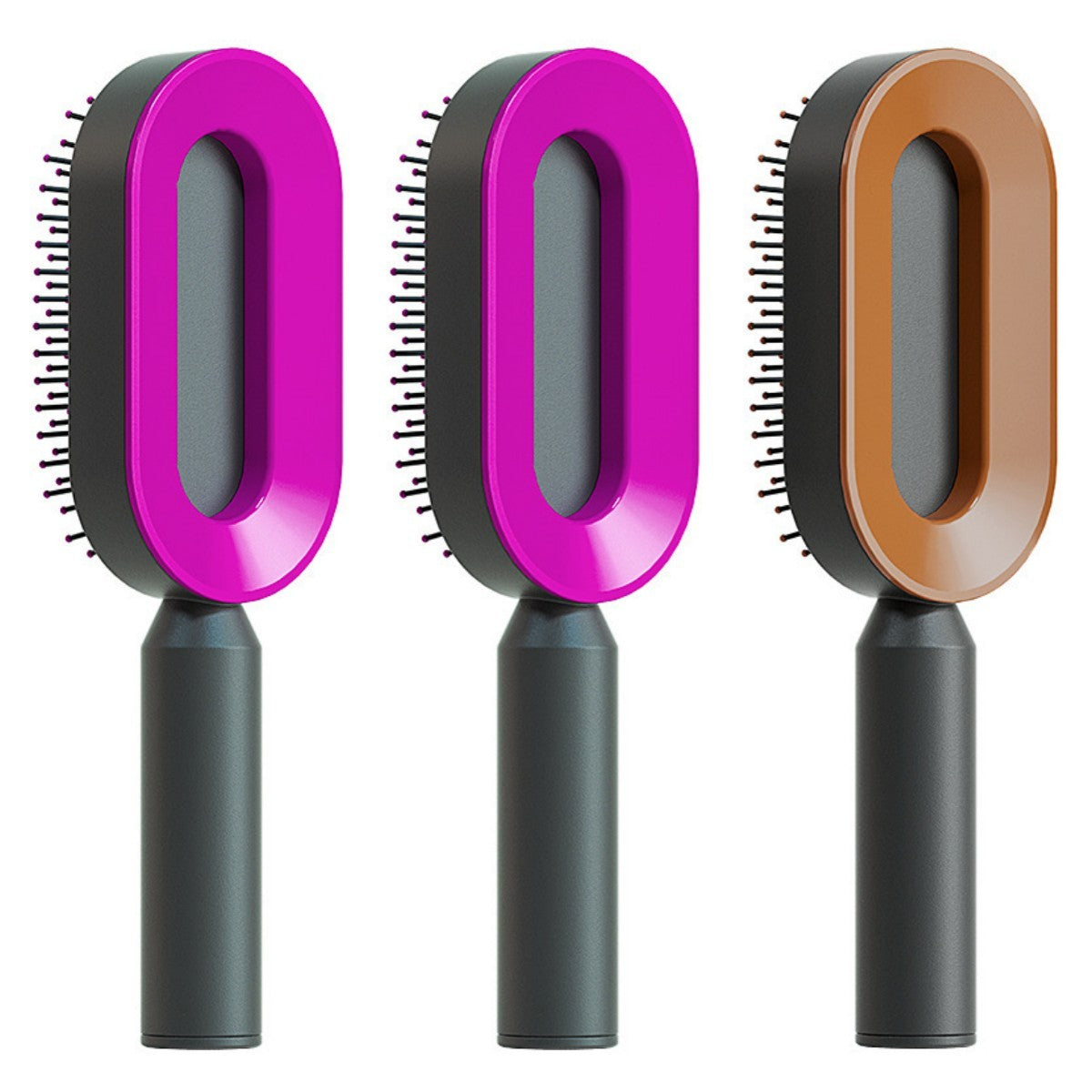 Brosse à cheveux autonettoyante pour femmes Nettoyage à une touche, airbag pour la perte de cheveux, peigne de massage du cuir chevelu, brosse à cheveux antistatique