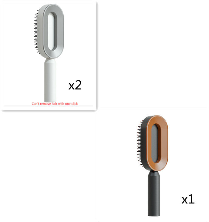Brosse à cheveux autonettoyante pour femmes Nettoyage à une touche, airbag pour la perte de cheveux, peigne de massage du cuir chevelu, brosse à cheveux antistatique