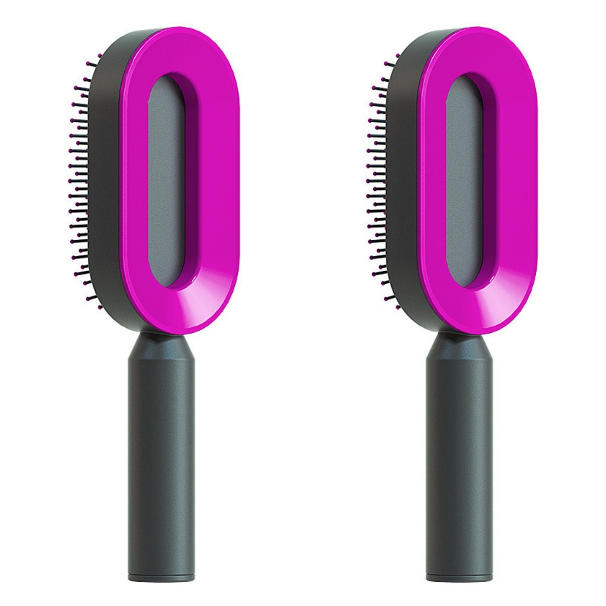 Brosse à cheveux autonettoyante pour femmes Nettoyage à une touche, airbag pour la perte de cheveux, peigne de massage du cuir chevelu, brosse à cheveux antistatique