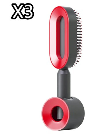 Brosse à cheveux autonettoyante pour femmes Nettoyage à une touche, airbag pour la perte de cheveux, peigne de massage du cuir chevelu, brosse à cheveux antistatique