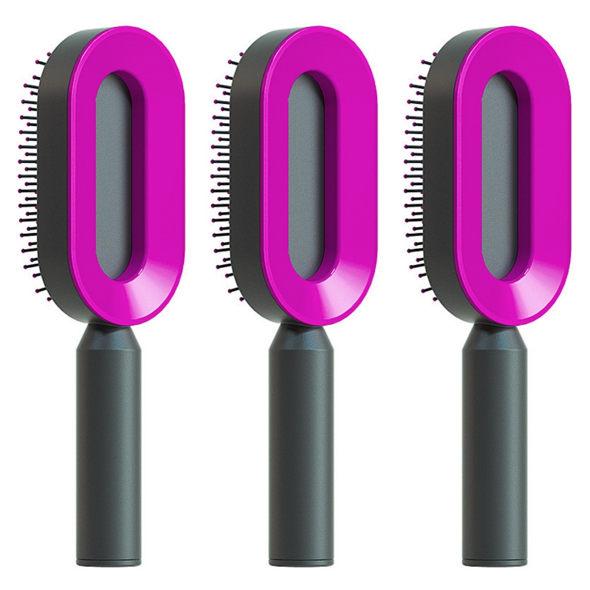 Brosse à cheveux autonettoyante pour femmes Nettoyage à une touche, airbag pour la perte de cheveux, peigne de massage du cuir chevelu, brosse à cheveux antistatique