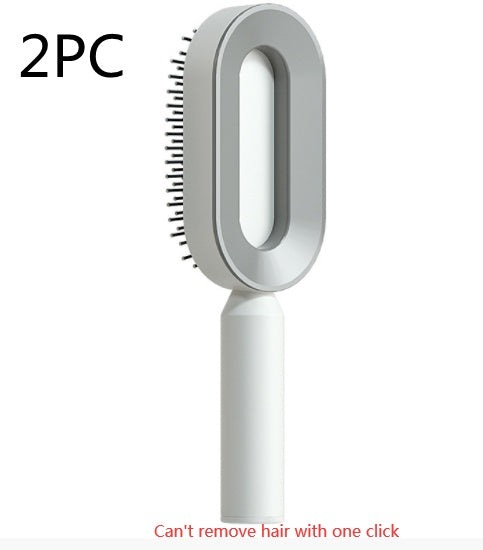 Brosse à cheveux autonettoyante pour femmes Nettoyage à une touche, airbag pour la perte de cheveux, peigne de massage du cuir chevelu, brosse à cheveux antistatique