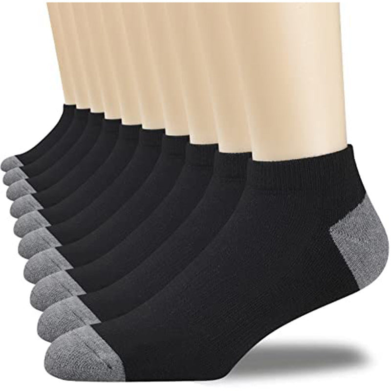 Chaussettes Basse Simple Noir Blanc Gris Bateau Absorbant La Transpiration
