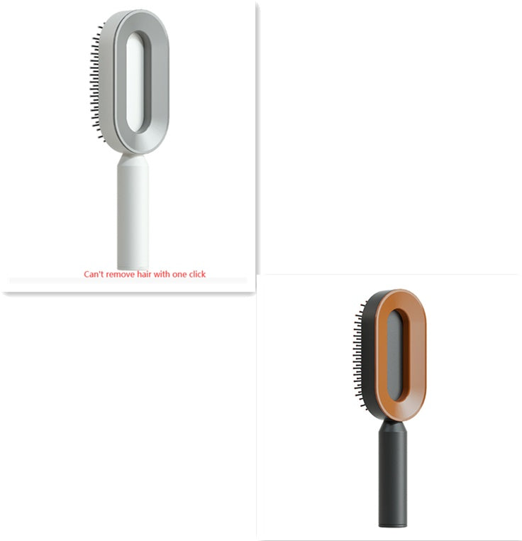 Brosse à cheveux autonettoyante pour femmes Nettoyage à une touche, airbag pour la perte de cheveux, peigne de massage du cuir chevelu, brosse à cheveux antistatique