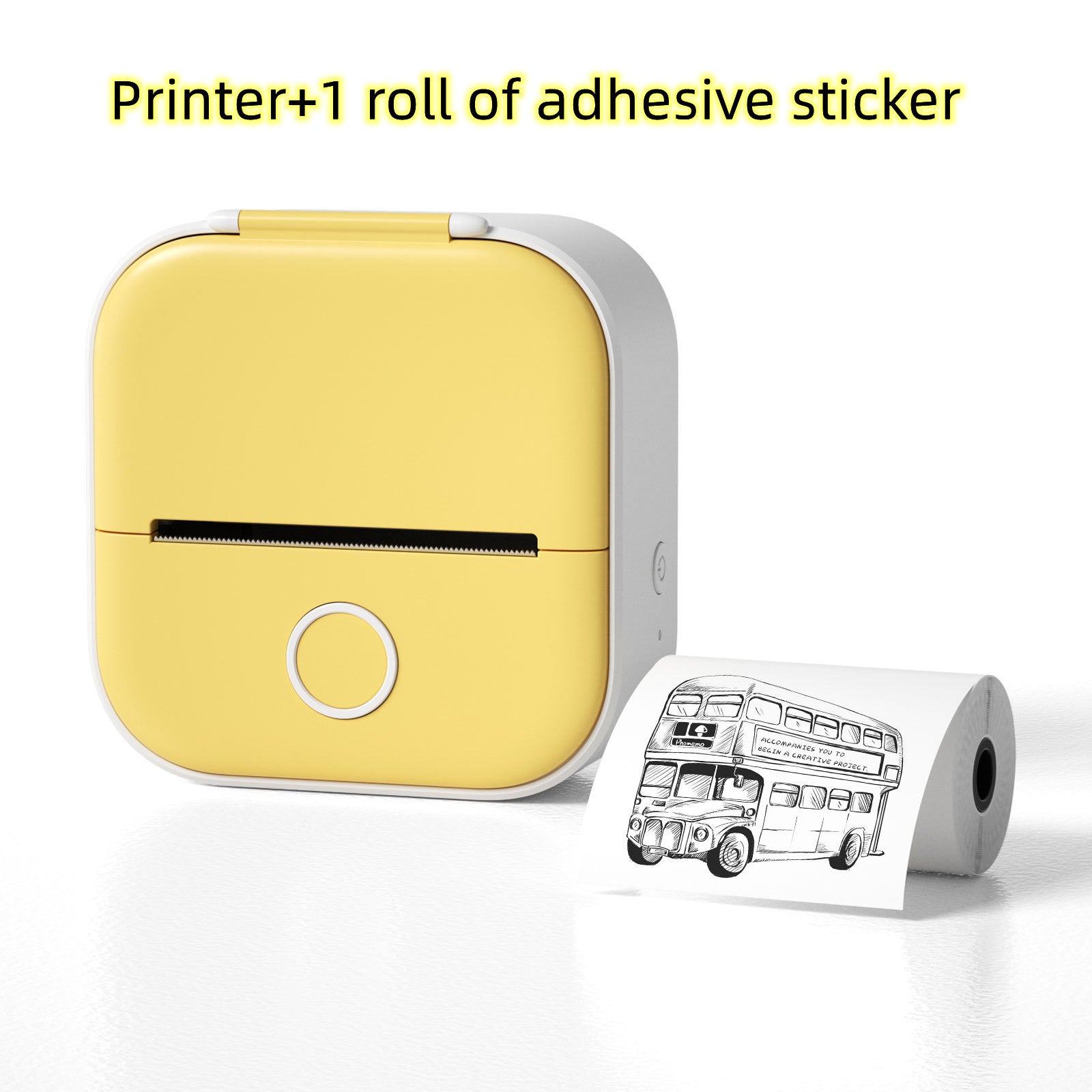 Mini imprimante d'étiquettes thermique portable Imprimante photo domestique Imprimante  Mini imprimante d'étiquettes compatible Bluetooth Étiquette de prix
