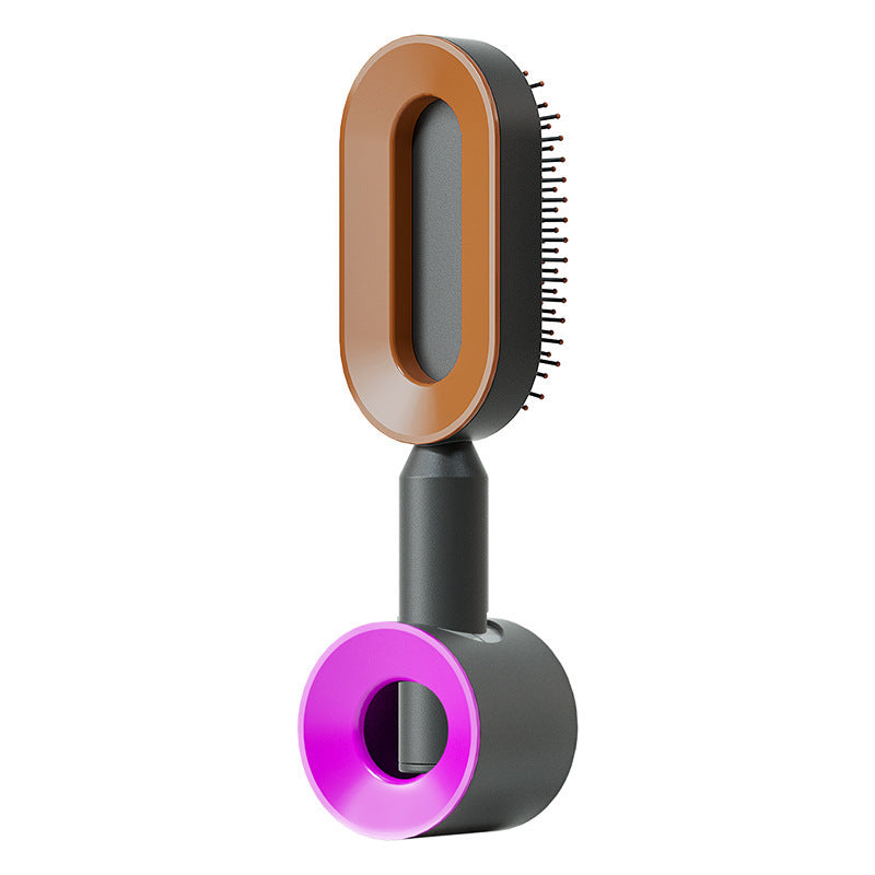 Brosse à cheveux autonettoyante pour femmes Nettoyage à une touche, airbag pour la perte de cheveux, peigne de massage du cuir chevelu, brosse à cheveux antistatique